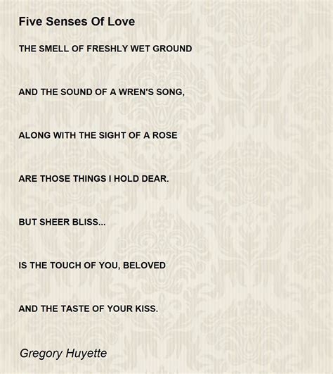 I Love You With All Five Senses Love Poems Love Poems