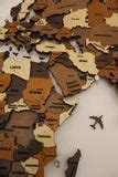 Load image into Gallery viewer, 3D Wooden World Map Multicolor