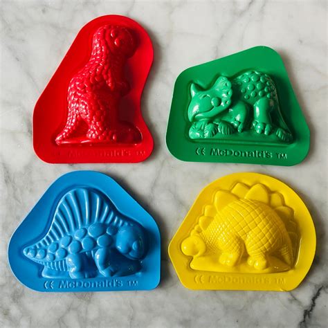 Mcdonald’s Happy Meal Dinosaurs Play-doh 1994 Set of 4 - Etsy