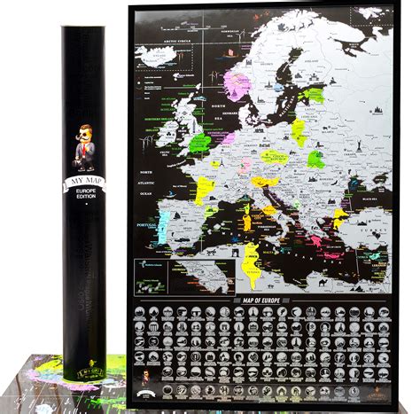 Buy Europe Scratch Off Travel Push pin EU Detailed of Europe travel ...