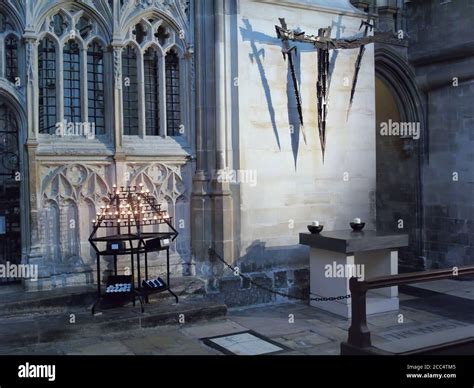 An altar marks the spot of the martyrdom of Saint Thomas Beckett Archbishop of Canterbury at ...