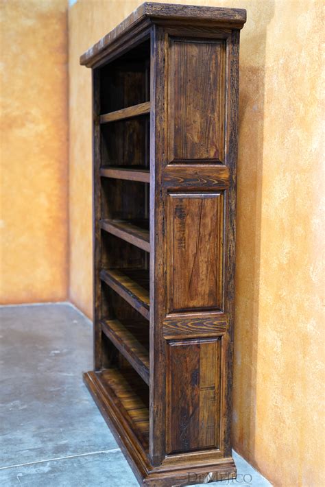 Hacienda Bookcase, Rustic Bookcase, Spanish Bookcase - Demejico