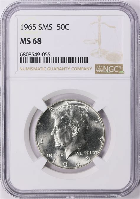 1965 Kennedy Half Dollar SMS NGC MS-68 (Item 1747738 ...