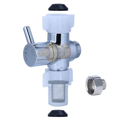 Brass Bidet T Adapter with Shut-Off Valve,3 Way 7/8 or 15/16 and 1/2 or ...