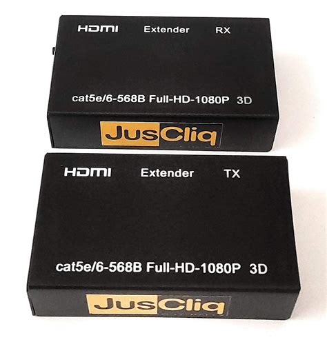 JusCliq® Powered HDMI Extender RX Receiver and TX Transmitter HDMI ...