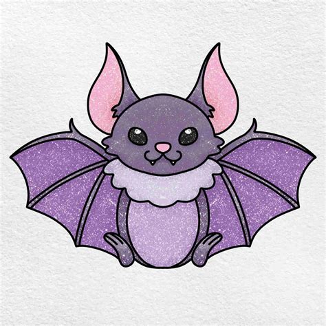 Cute Fruit Bat Drawing