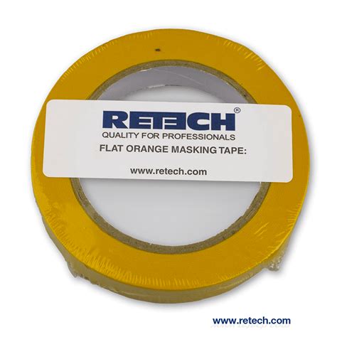 Flat Orange Masking Tape 18 mm | Retech