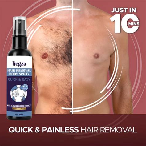 Hegza Hair Removal Spray for Men & Women Painless Full Hair Removal ...