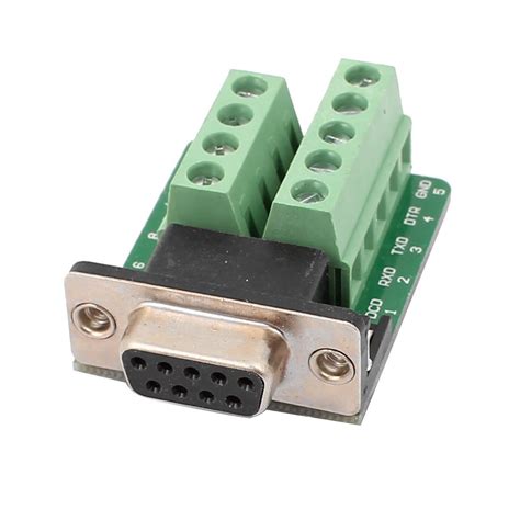 SJT® DB9 RS232 Serial Female Adapter Plate 9 Position Terminal ...