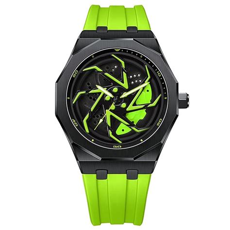 Buy IIK COLLECTION Men's Car Wheel Watch with Spinning Car Rim Hub ...
