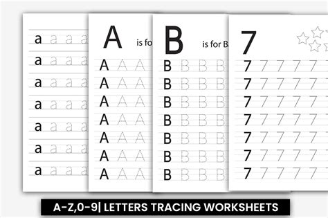 Letters Tracing Alphabet Worksheets Graphic by KDP Art · Creative Fabrica