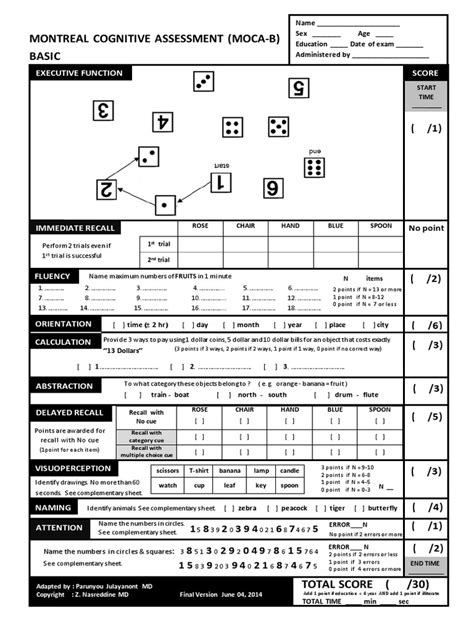 MOCA-Basic.pdf | Mental Processes | Neuropsychological Assessment
