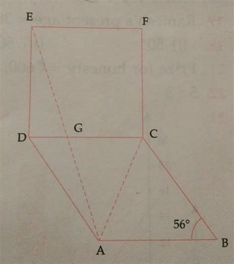 In the adjoining figure, ABCD is a rhombus and DCEF is a square. If ...