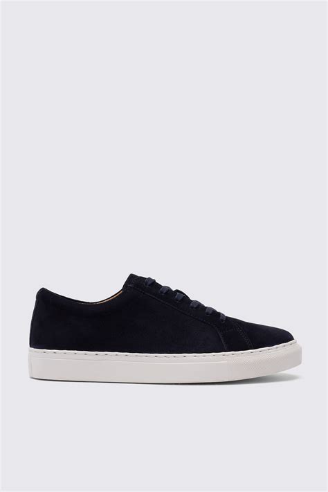 Chester Navy Suede Trainers | Buy Online at Moss