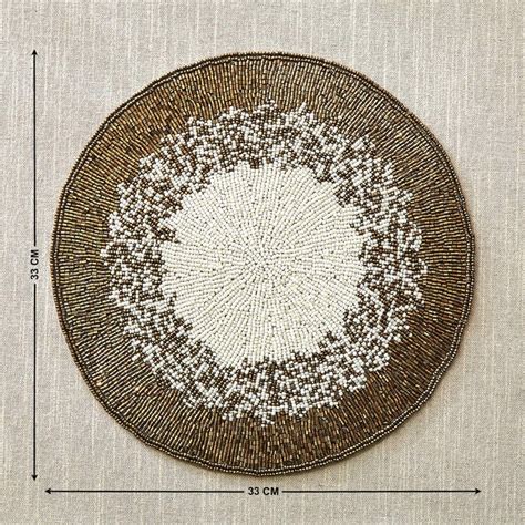 Buy Halcyon Galax Glass Beaded Placemat from Home Centre at just INR 799.0