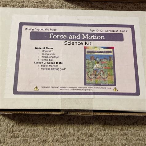 Moving Beyond Page, Age 10-12: Concept 2, Unit 2 "Force & Motion ...