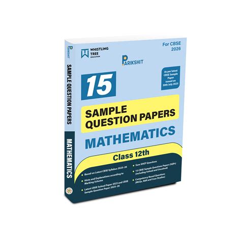 Parikshit CBSE Class 12th Mathematics 15 Sample Question Papers for 20 ...