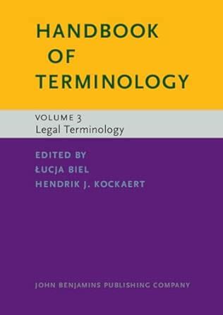 Buy Handbook of Terminology: Volume 3. Legal Terminology Book Online at ...