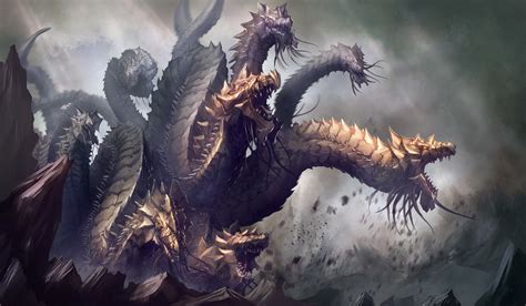 Mythical Hydra: Epic Fantasy HD Wallpaper