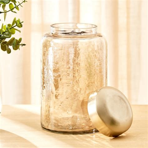 Buy Splendid Homeshores Quella Glass Decorative Canister - Large from ...