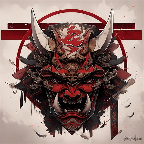 Oni mask #ai #art #aiart #digitalart #artwork #artworks #aiartwork # ...