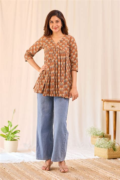 Hand Block Print Cotton Suits With Kota Doria Dupatta