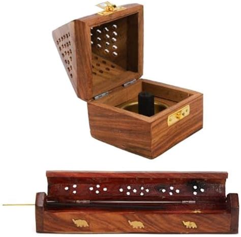 DigiRake Wooden Agarbatti & Dhoop Stand Combo – Handcrafted Incense ...