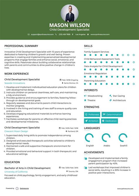 10+ Child Development Specialist Resume Samples & Templates for 2025