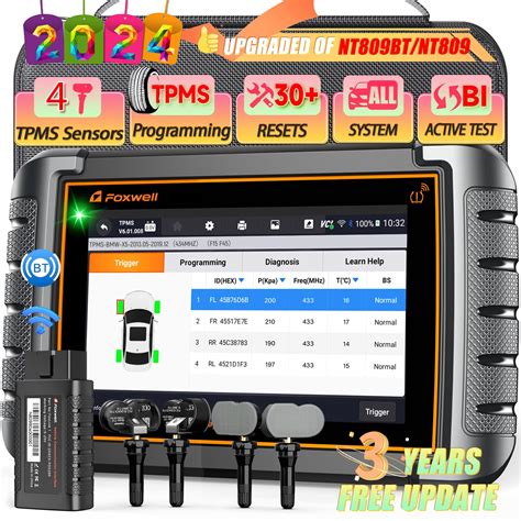 Buy 2024 Newest Updated of NT809/NT809BT FOXWELL NT809TS OBD2 Scanner ...