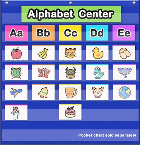 Buy Eamay Standard Pocket Charts,Black 7 Pocket Chart for Teacher ...