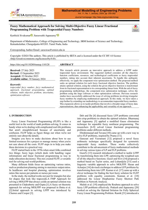 Image result for Multi-Objective Optimization Using Fuzzy Programming