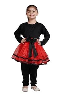 Kaku Fancy Dresses Tu Tu Skirt Costume -Red, 5-6 Years, For Girls ...