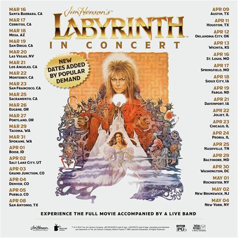 ‘Jim Henson’s Labyrinth: In Concert’ North America Tour. UK Tour Dates ...