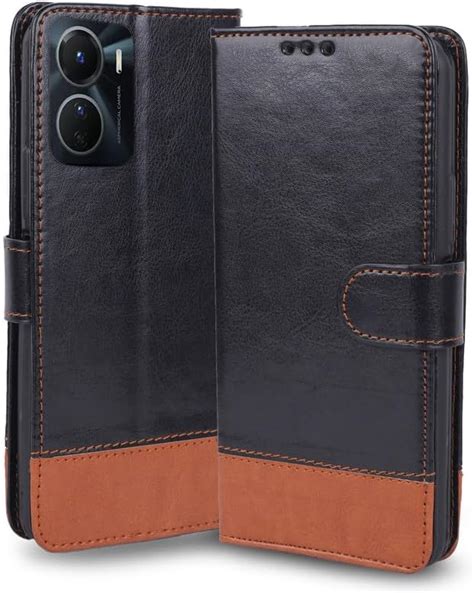 PAKME XUSIVE Flip Back Cover Case Dual-Color Leather Finish Inbuilt ...