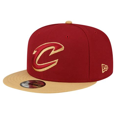 Men's New Era Wine/Gold Cleveland Cavaliers Official Team Color 2Tone ...