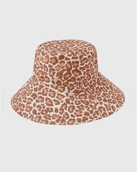 Beige Animal Print Bucket Hat – The Beach Company
