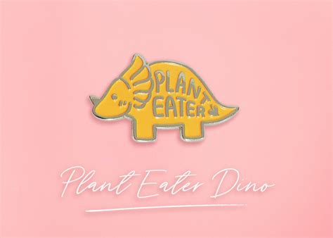 Plant Eater Dinosaur Enamel Pin - Etsy Canada