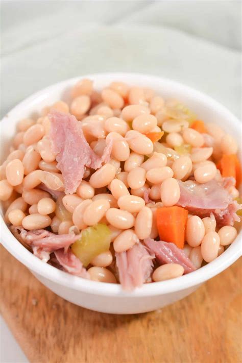 Crockpot Navy Bean and Ham Soup - Sweet Pea's Kitchen