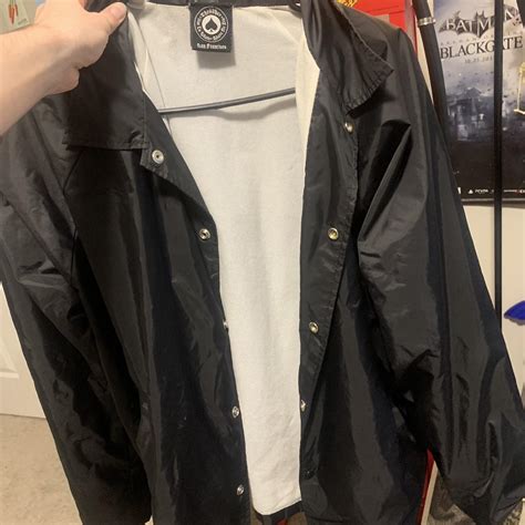 Thrasher black windbreaker jacket Measurements... - Depop