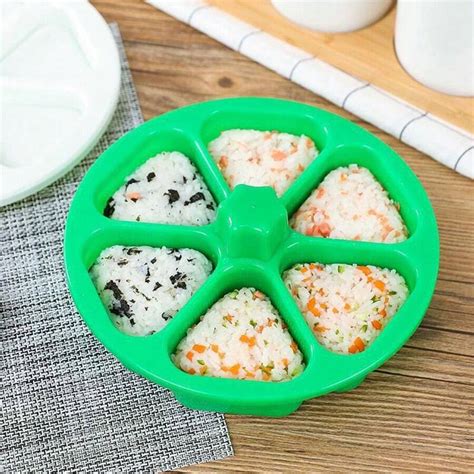 1 Pc Japanese Sushi Rice Ball/ Onigiri Mold Box, 6-In-1 Rice Ball Maker ...