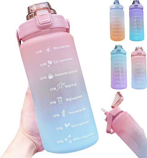 Hatieo 2 Litre Leakproof Sports Water Bottle with Time Markings ...