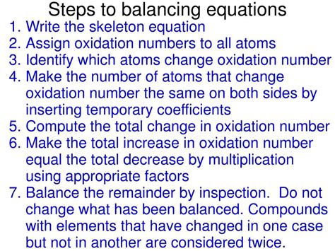 Image result for Balancing Chemical Equations Using Oxidation Number