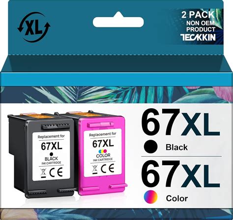 67XL Ink Cartridges Combo Pack Replacement for HP Ink 67 HP 67XL for HP ...