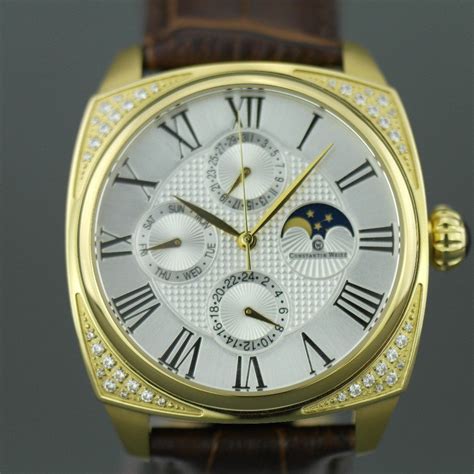 Constantin Weisz Gent's automatic wrist watch with Moon phases and enc