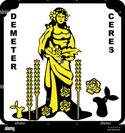 Demeter Ceres Deity of Greek and Rome Stock Vector Image & Art - Alamy