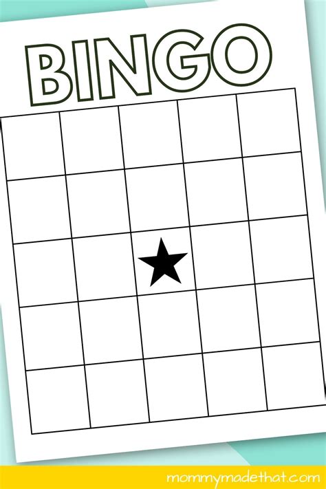 Blank 2025 Bingo Card Printable Free - Free Printable Holdings