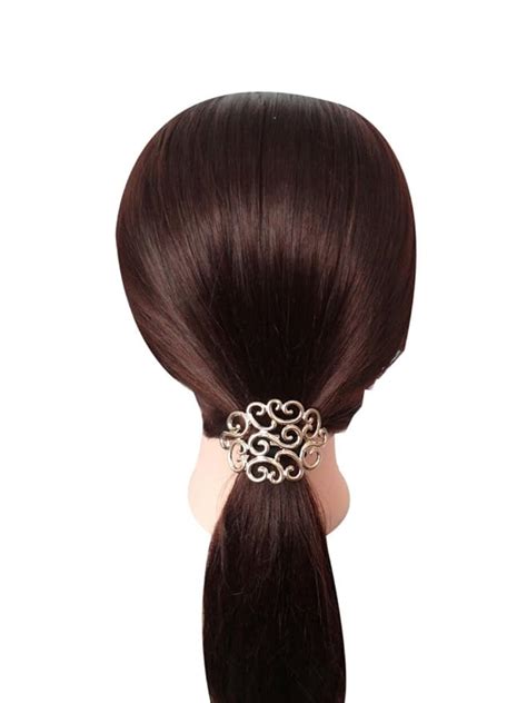 Vogue Hair Accessories Golden Latest Stylish Rubber Band Ponytie Hair ...