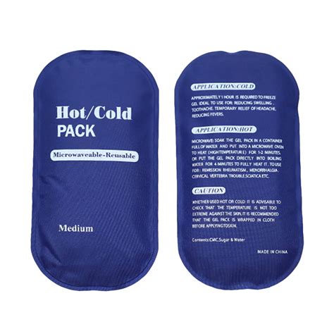 Gel Ice Pack for Injuries 2 Reusable Gel Packs Hot & Cold Compress ...