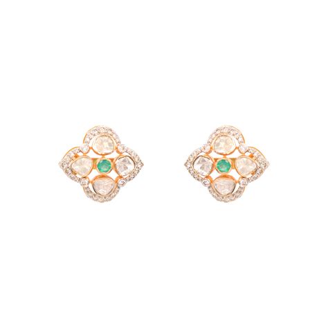 Shop Fern Finery Polki Diamond Earrings - Luxurious Designs – Polki ...