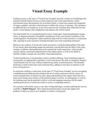 Visual Essay Example 的图像结果